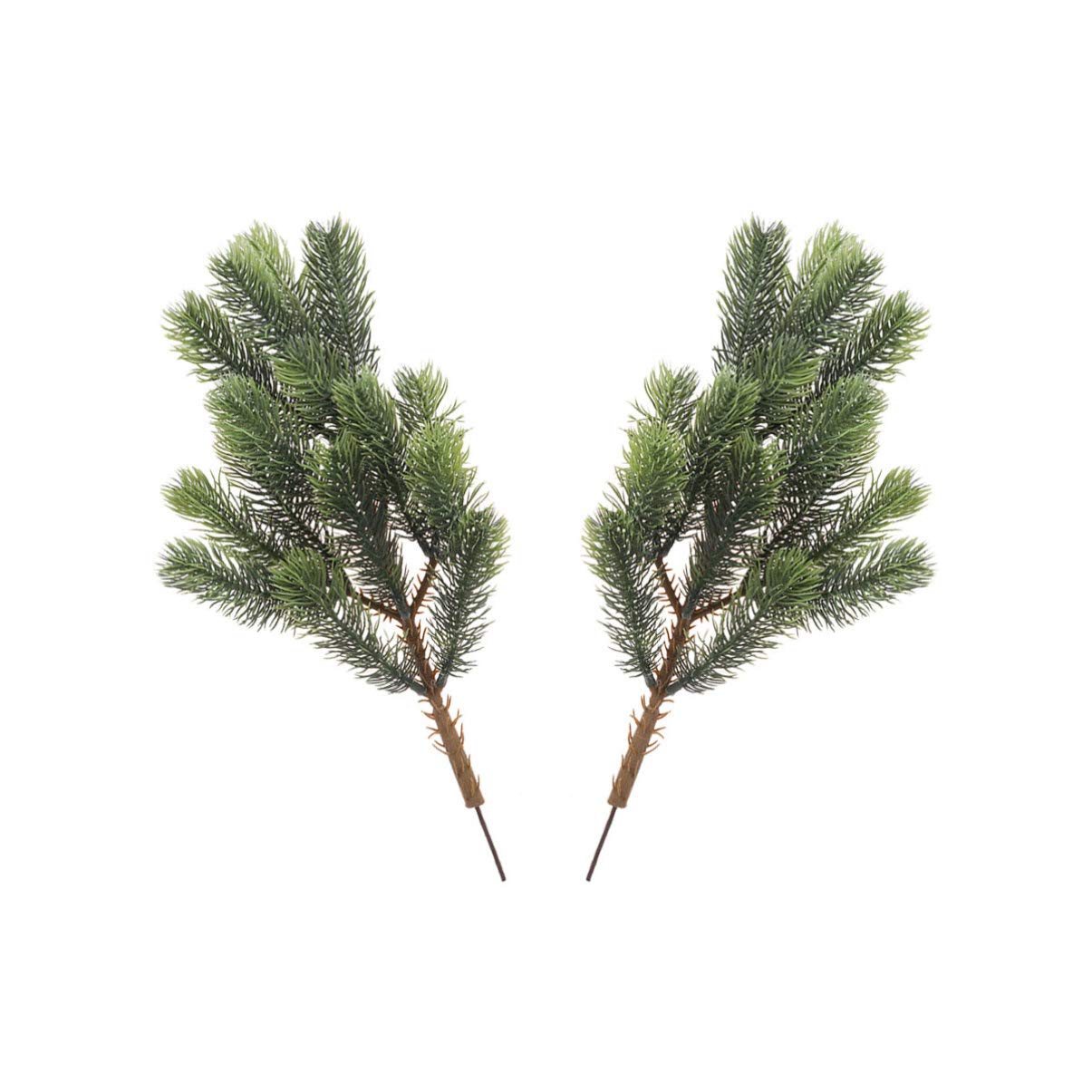 Amazon｜EXCEART 2個 クリスマス 松の葉 枝 人工松 ピック 針